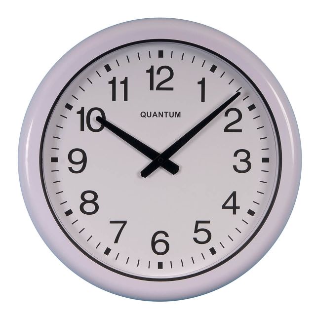 Round time of day clock with case for use both internally and externally