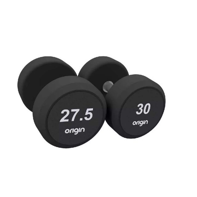 Origin RD3 Rubber Dumbbell Set 27.5 - 30kg - 2.5kg increments - 2 pairs