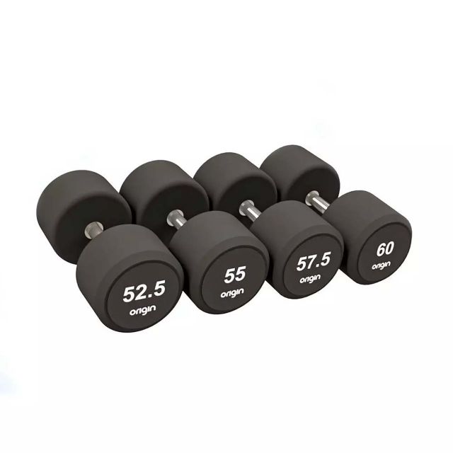 Origin RD2 Rubber 52.5-60kg Dumbbell Set - 2.5kg increments - 4 pairs