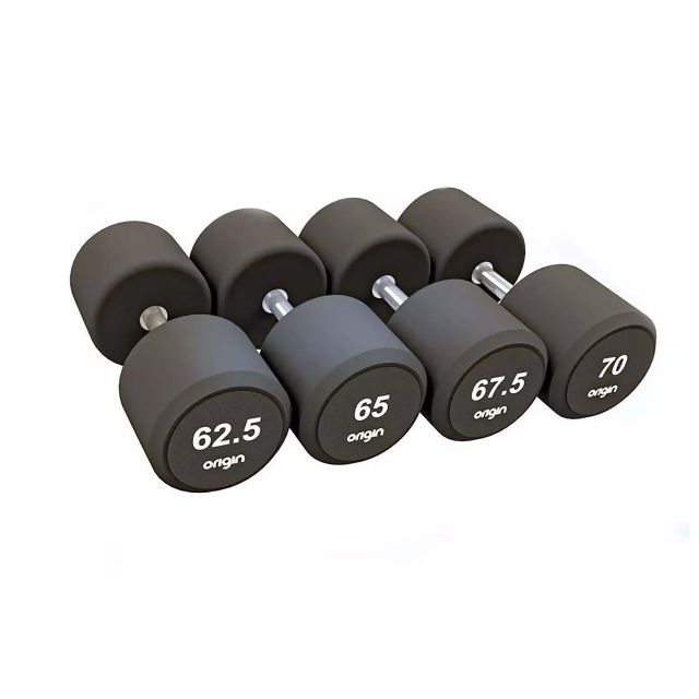 Origin RD2 Rubber 62.5-70kg Dumbbell Set - 2.5kg increments - 4 pairs