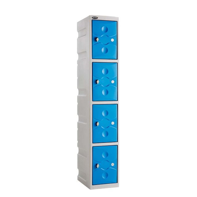 4 door - blue plastic locker