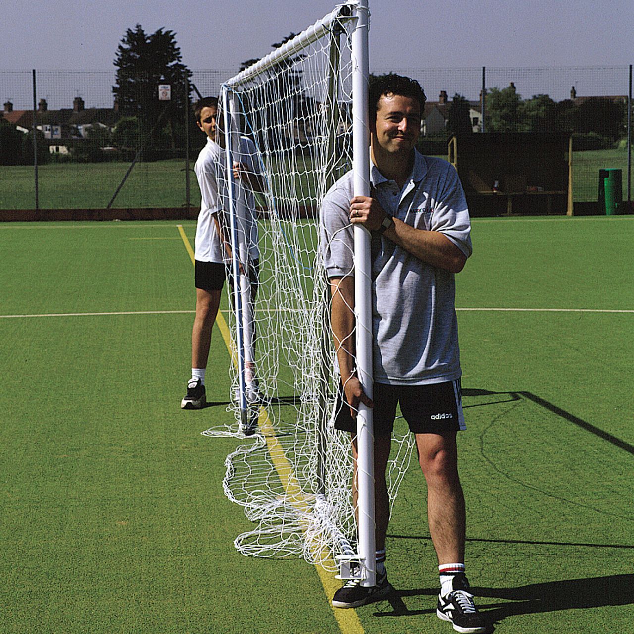 Steel Mini Soccer 7aside Goal Posts Folding Freestanding Type